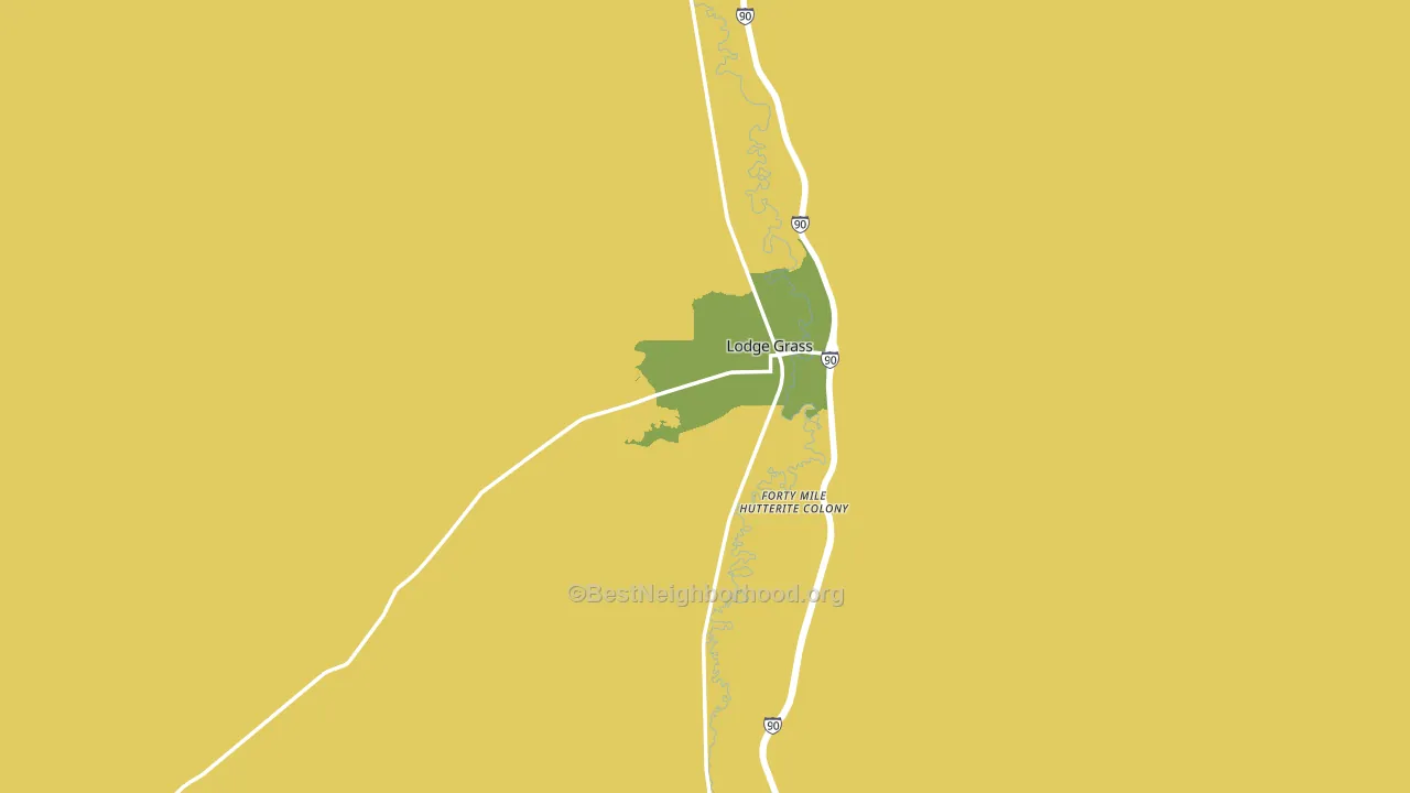 Lodge Grass, MT block-group voter-turnout map