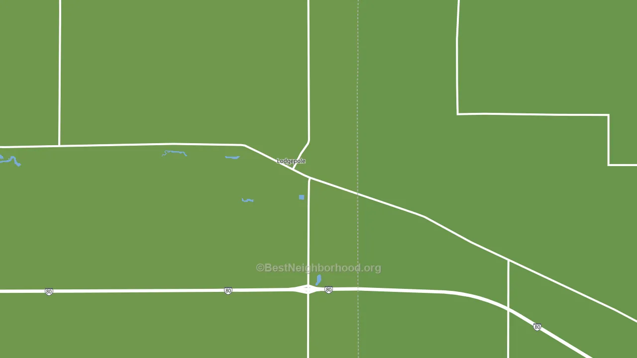 Lodgepole, NE block-group voter-turnout map