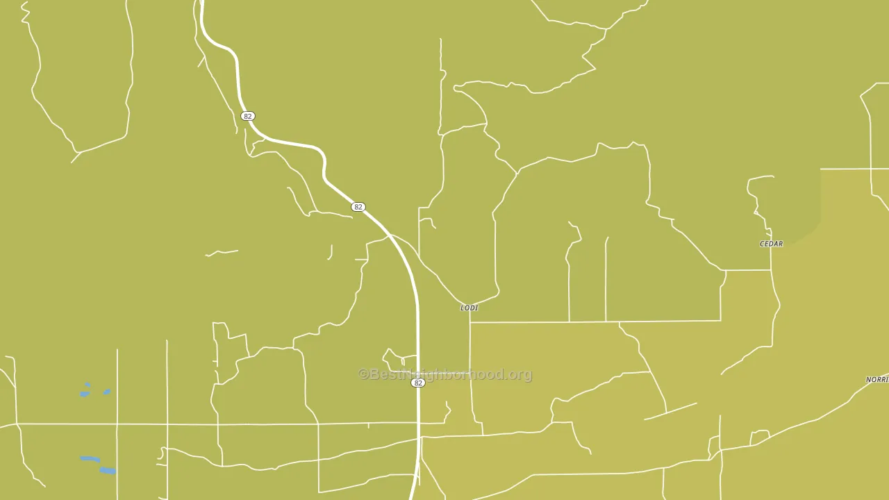 Lodi, OK block-group voter-turnout map