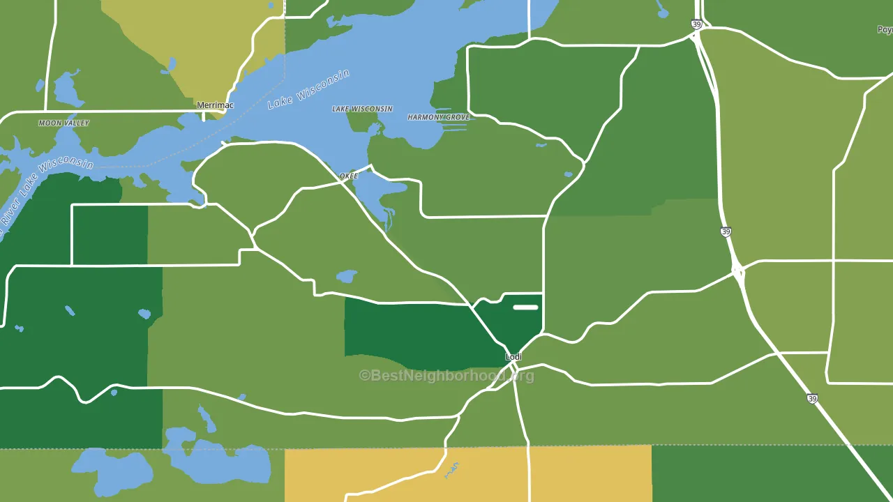 Lodi, WI block-group voter-turnout map