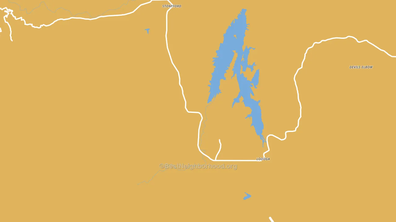 Lodoga, CA block-group voter-turnout map