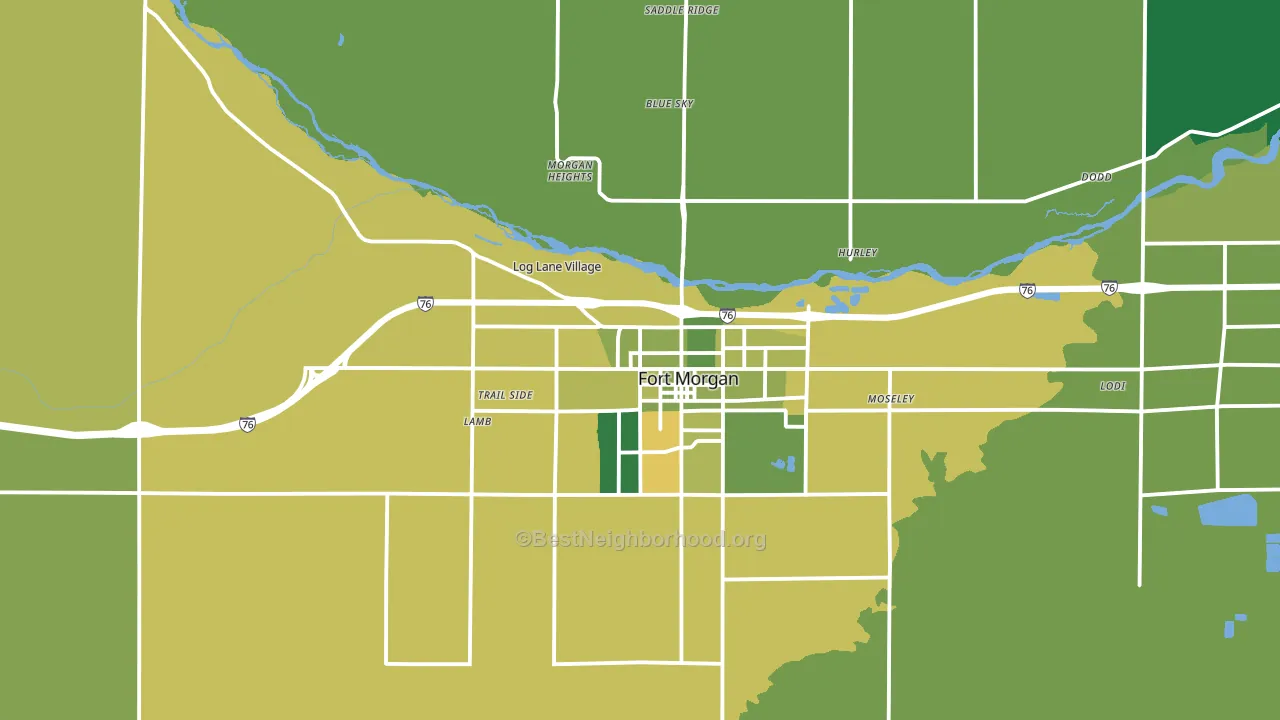 Log Lane Village, CO block-group voter-turnout map