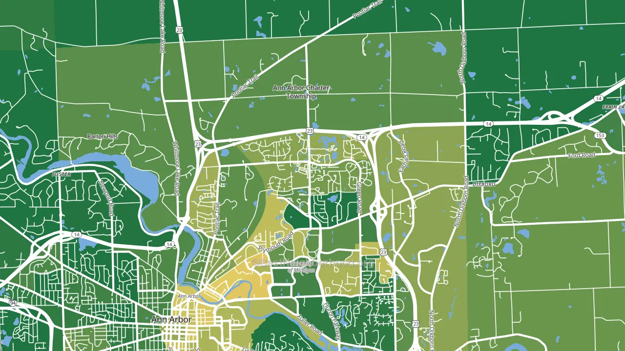 Logan, Ann Arbor, MI block-group voter-turnout map