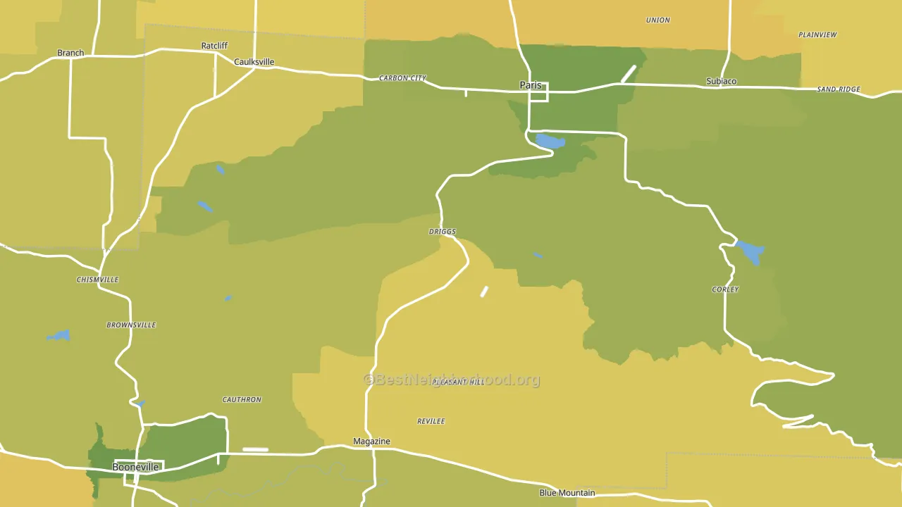 Logan County, AR block-group voter-turnout map