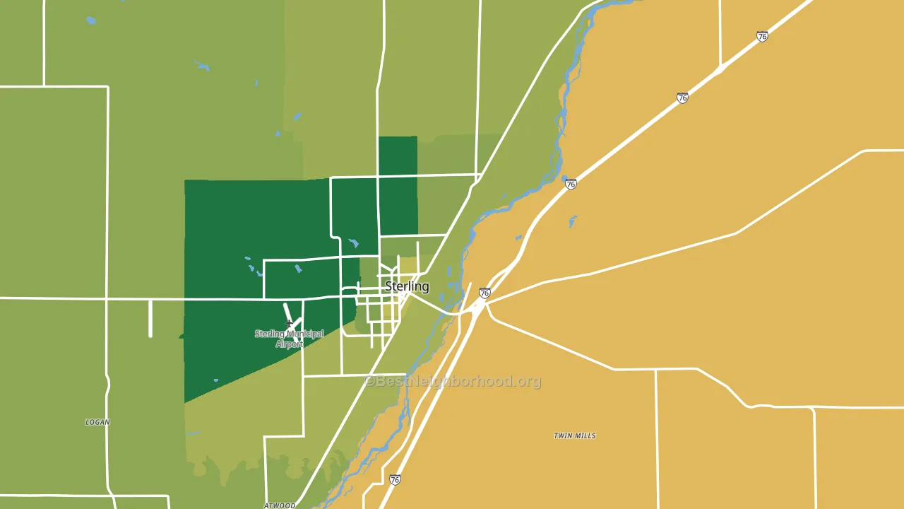 Logan County, CO block-group voter-turnout map