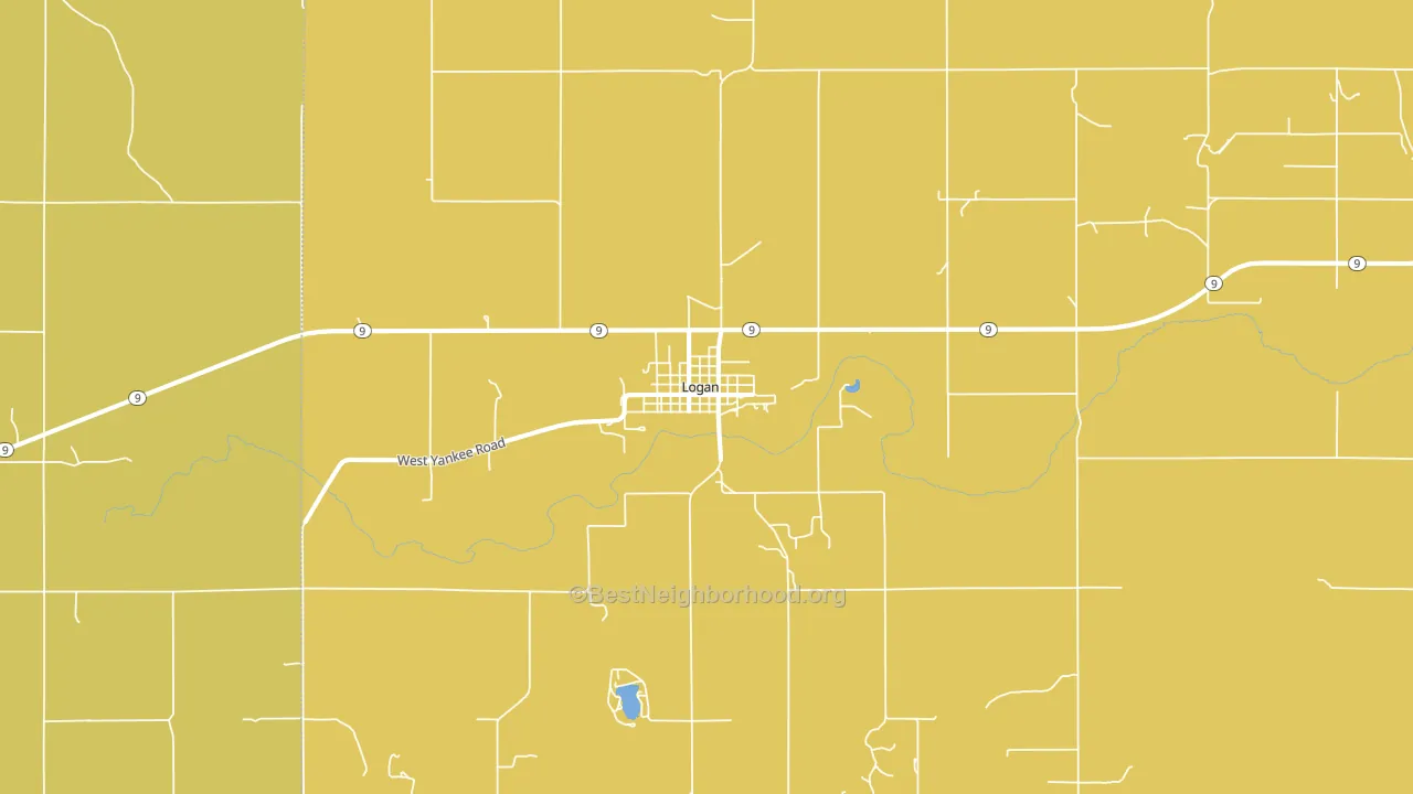 Logan, KS block-group voter-turnout map