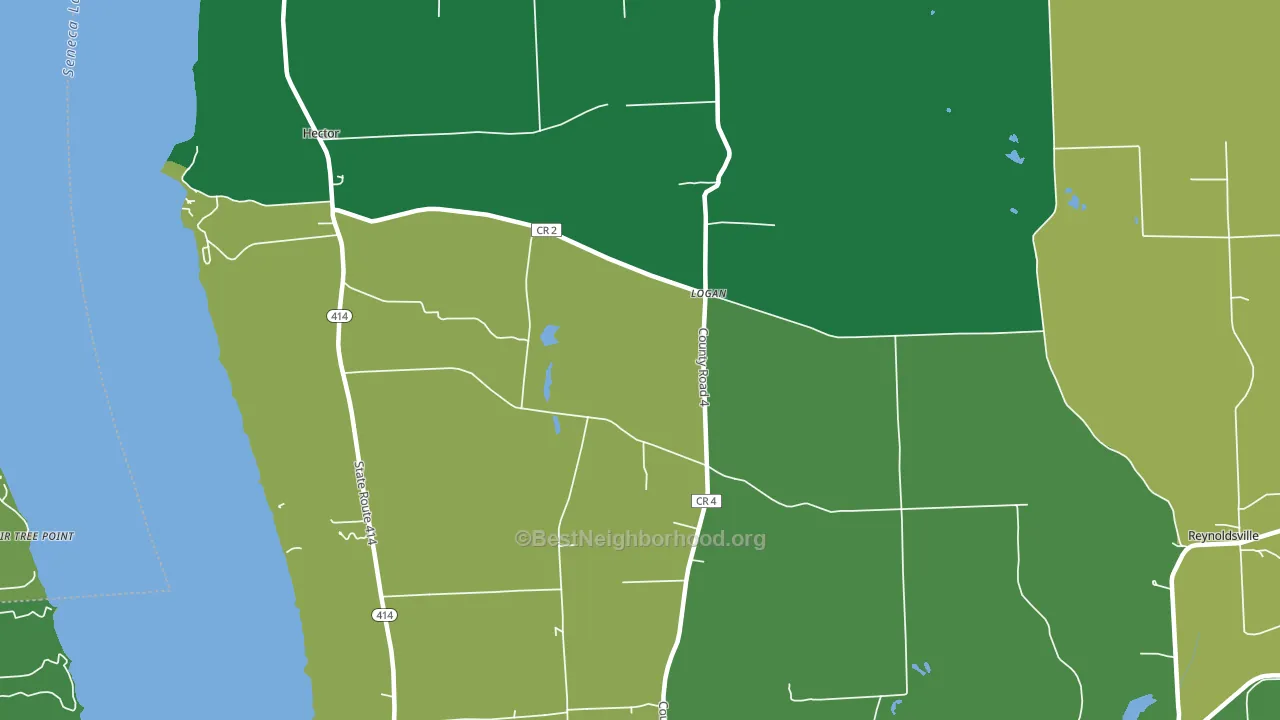 Logan, NY block-group voter-turnout map