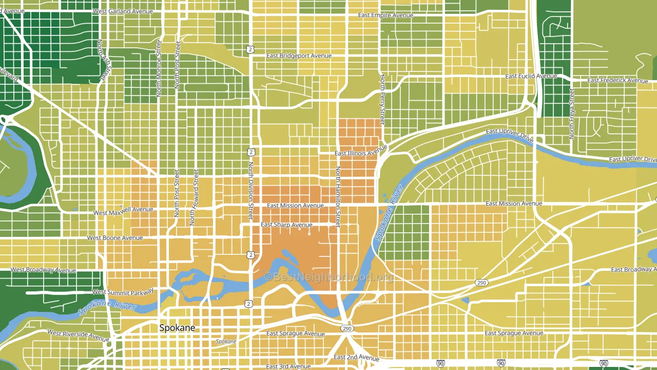 Logan, Spokane, WA block-group voter-turnout map