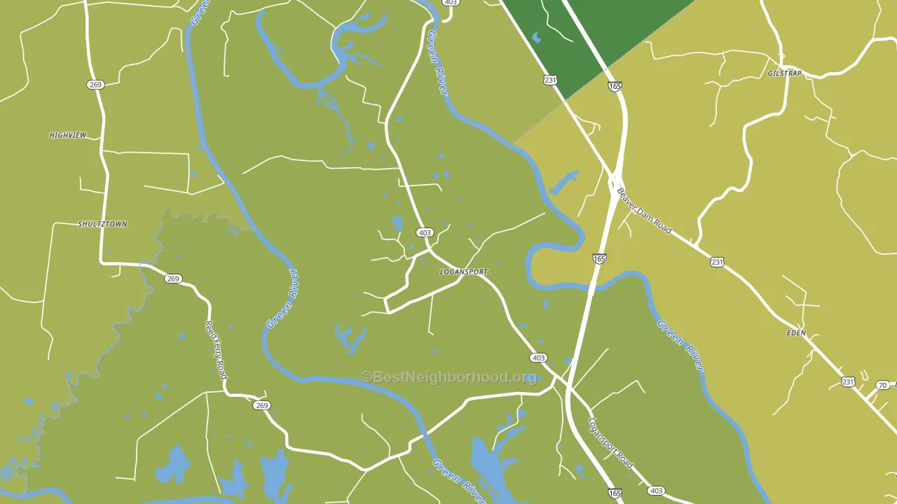 Logansport, KY block-group voter-turnout map