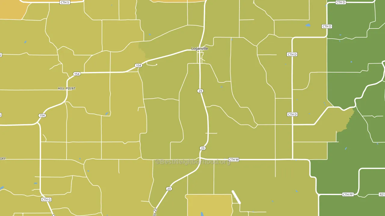 Loganville, WI block-group voter-turnout map