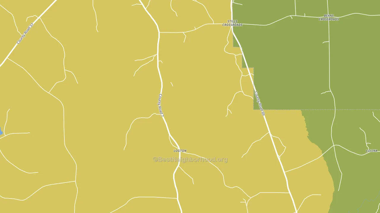 Logton, AL block-group voter-turnout map