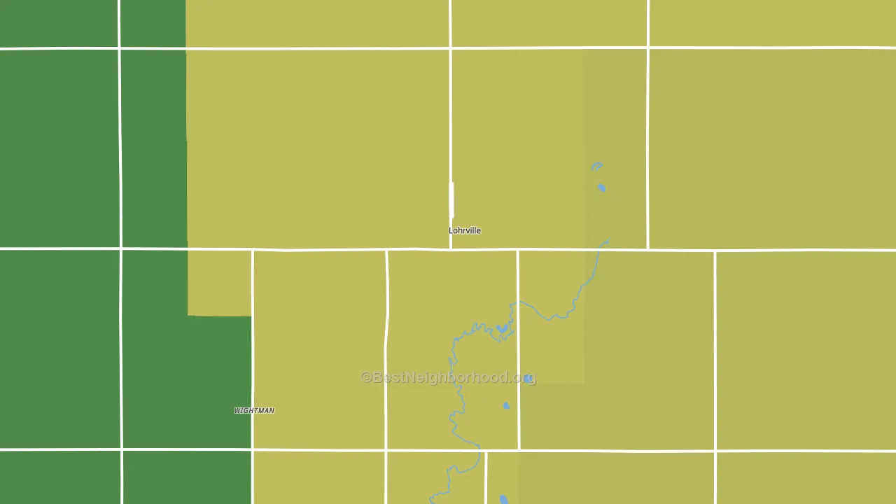Lohrville, IA block-group voter-turnout map