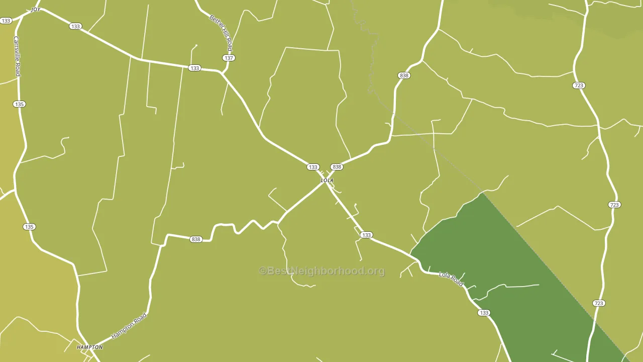 Lola, KY block-group voter-turnout map