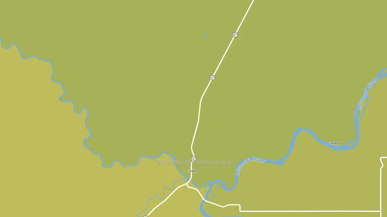 Loma, MT block-group voter-turnout map