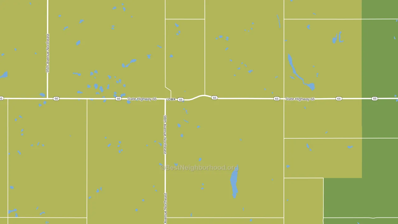 Loma, ND block-group voter-turnout map