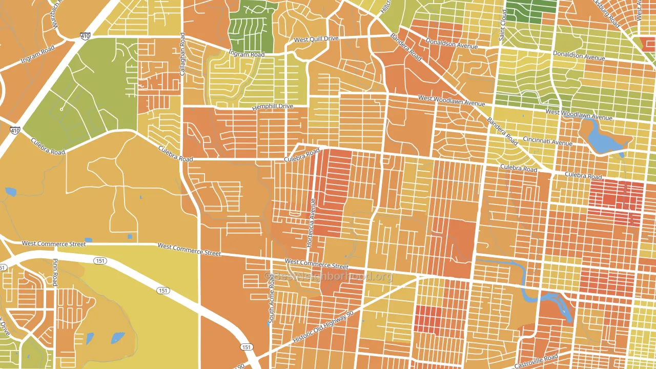 Loma Park, San Antonio, TX block-group voter-turnout map