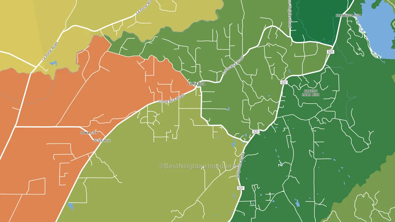 Loma Rica, CA block-group voter-turnout map