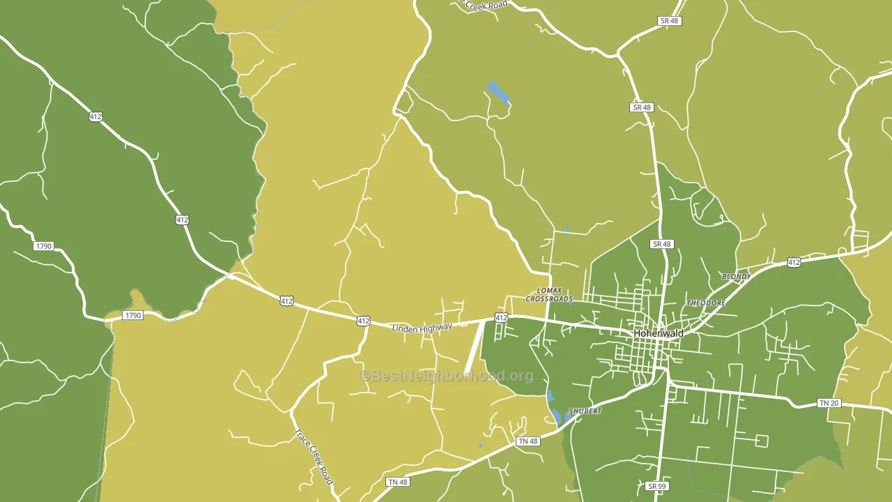 Lomax Crossroads, TN block-group voter-turnout map