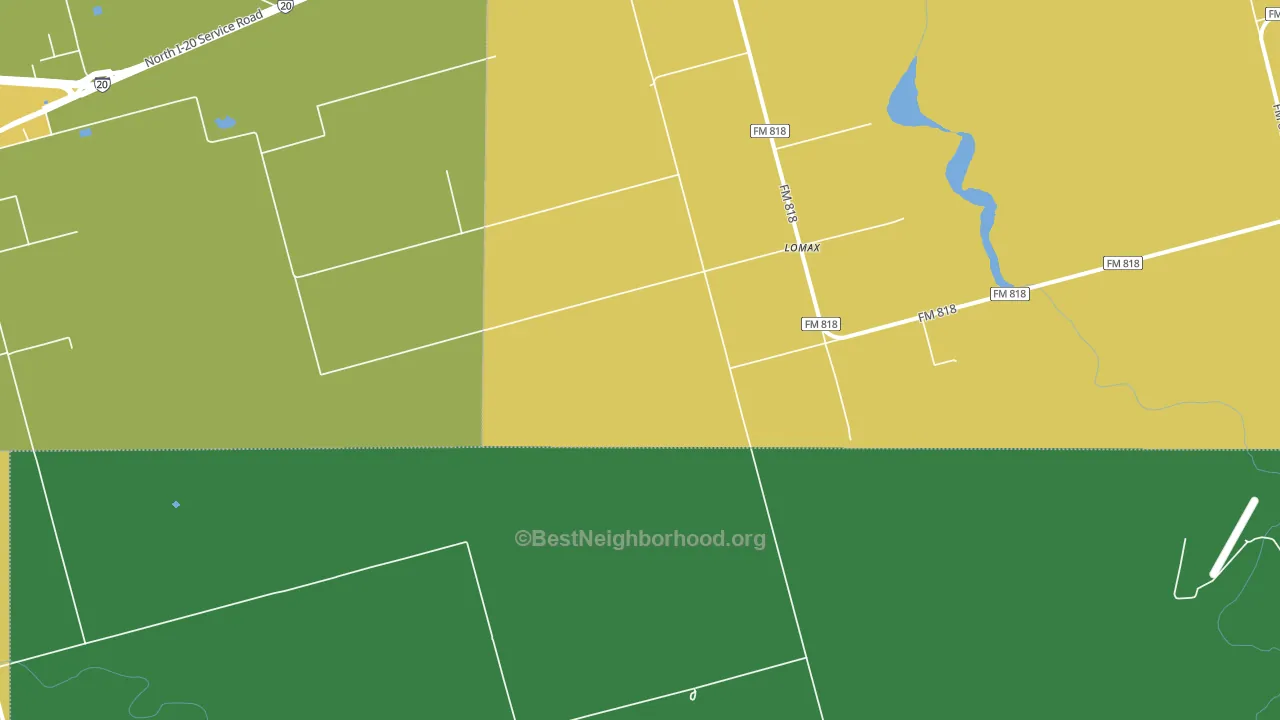 Lomax, TX block-group voter-turnout map