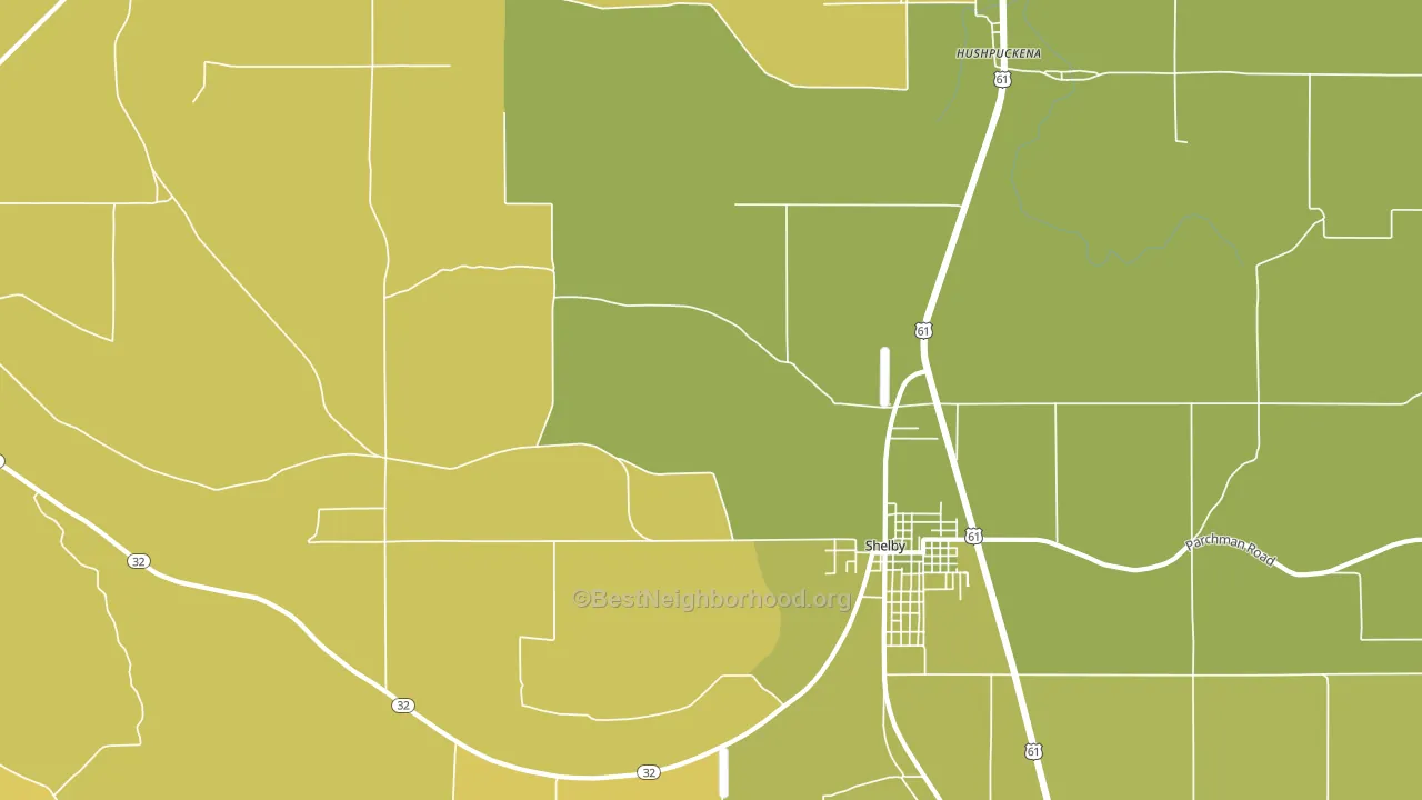 Lombardy, MS block-group voter-turnout map