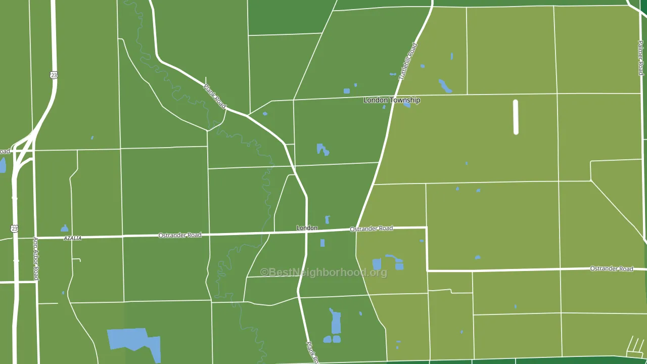 London, MI block-group voter-turnout map