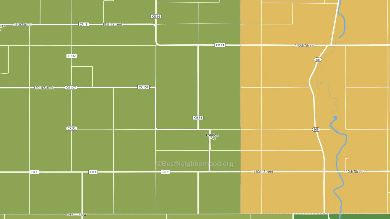 London, MN block-group voter-turnout map