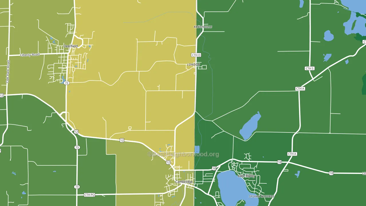 London, WI block-group voter-turnout map