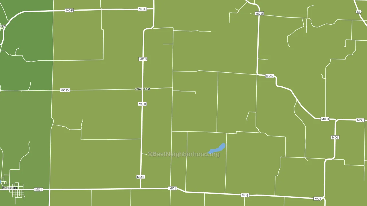 Lone Elm, MO block-group voter-turnout map