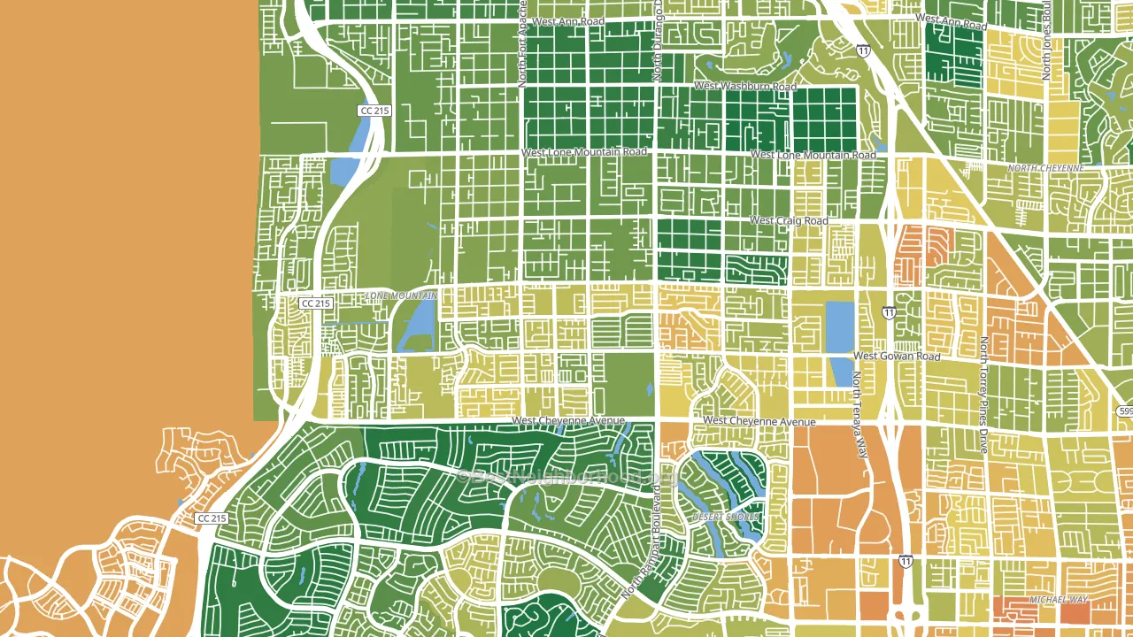 Lone Mountain, Las Vegas, NV block-group voter-turnout map