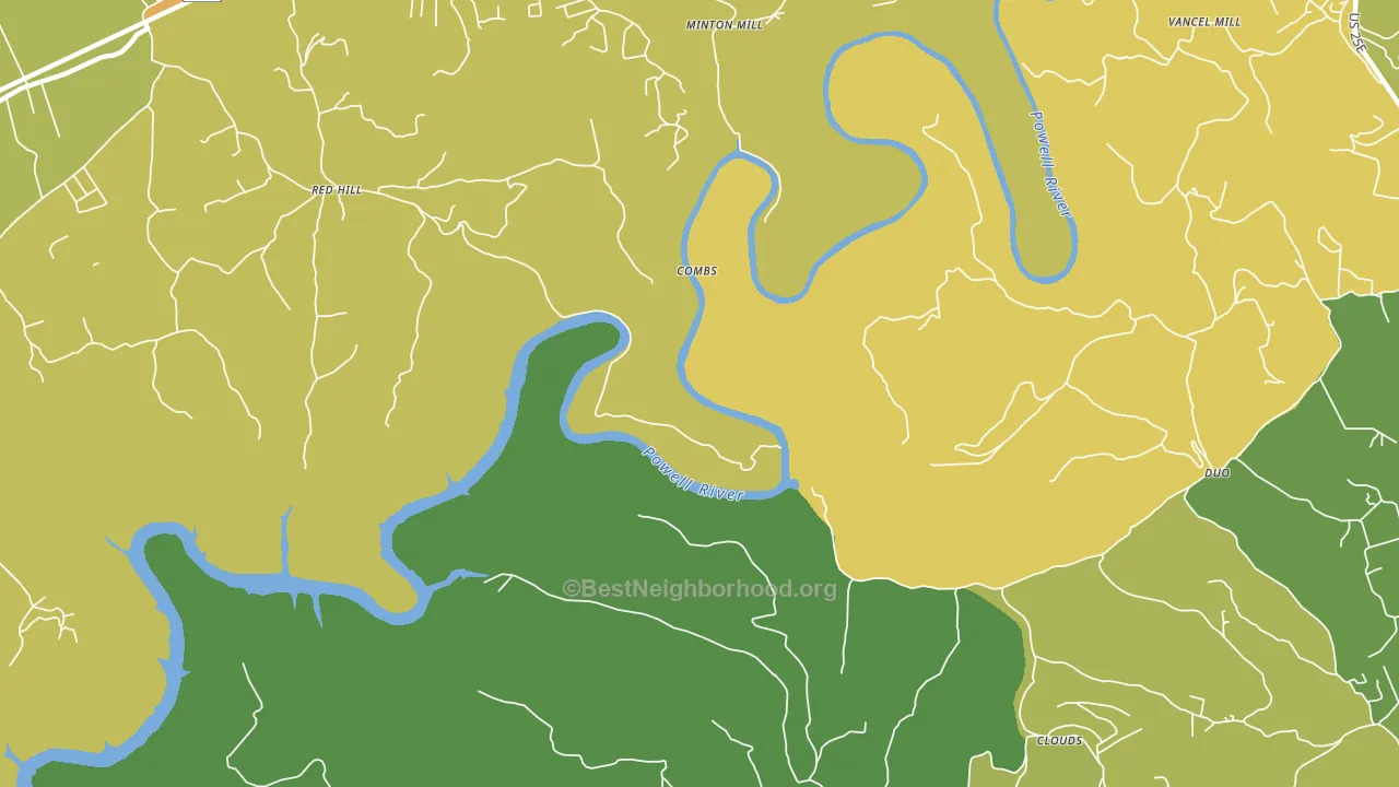 Lone Mountain, TN block-group voter-turnout map