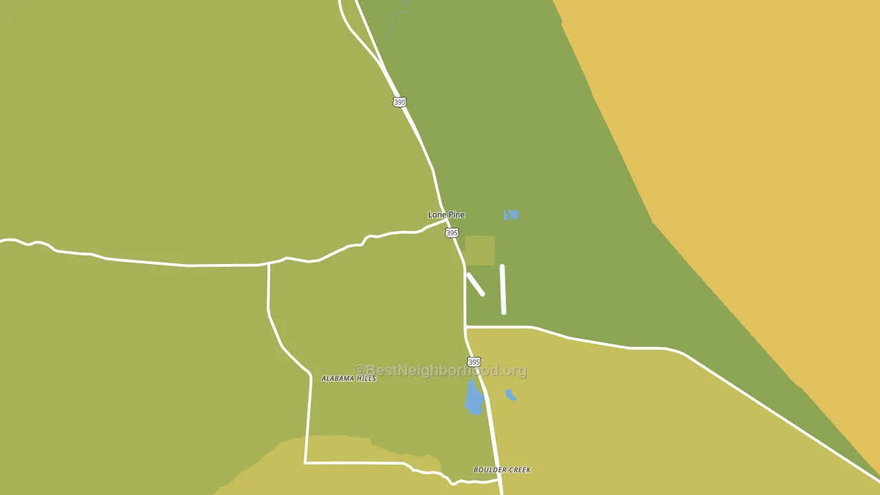 Lone Pine, CA block-group voter-turnout map