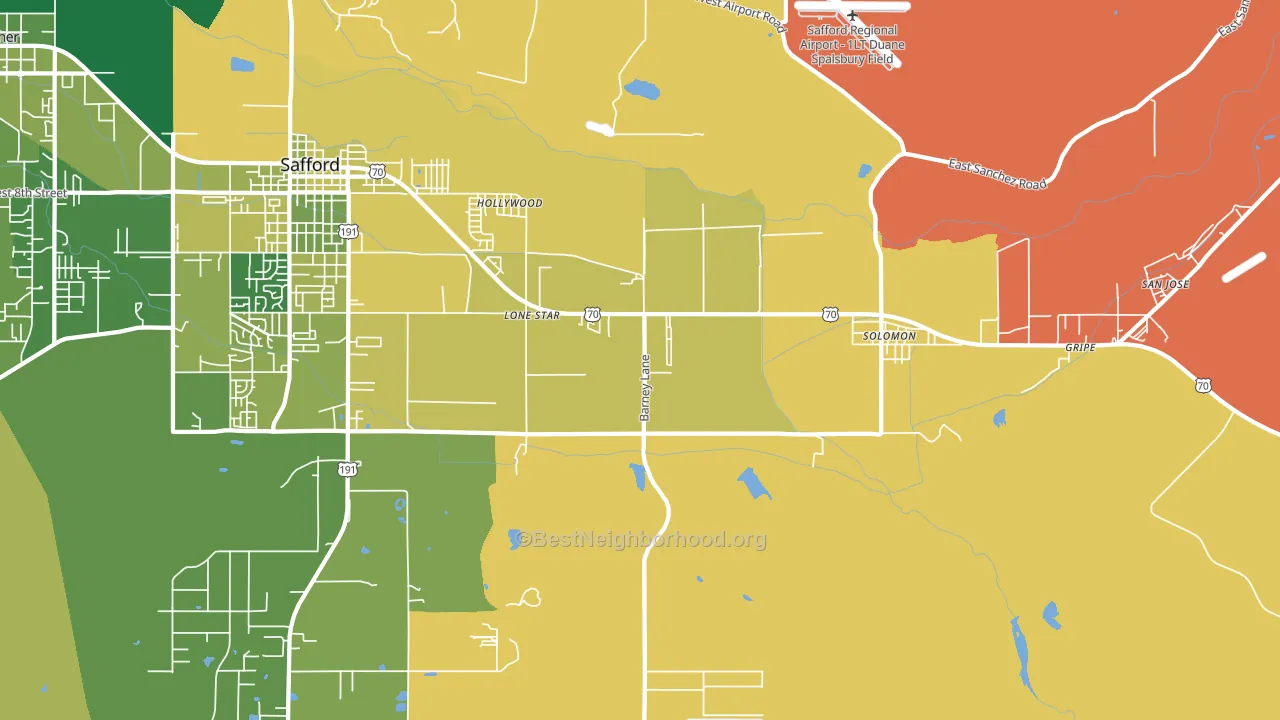 Lone Star, AZ block-group voter-turnout map