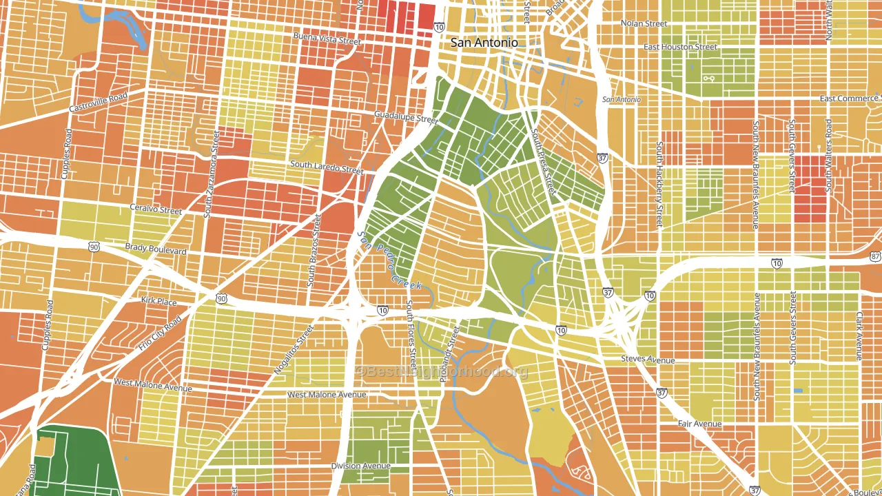Lone Star, San Antonio, TX block-group voter-turnout map