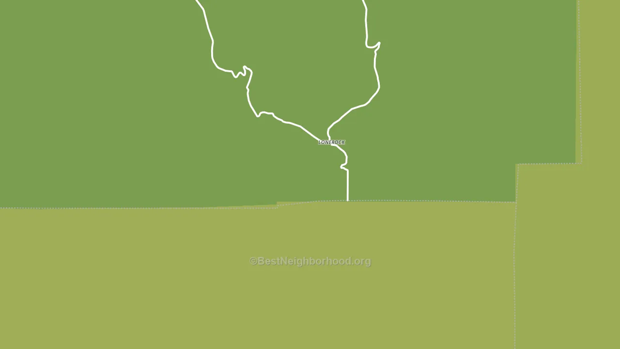 Lonerock, OR block-group voter-turnout map
