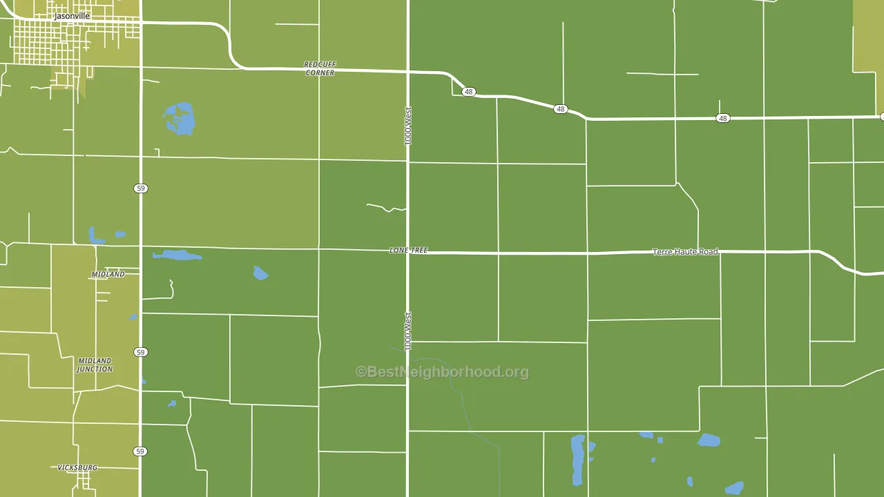 Lonetree, IN block-group voter-turnout map