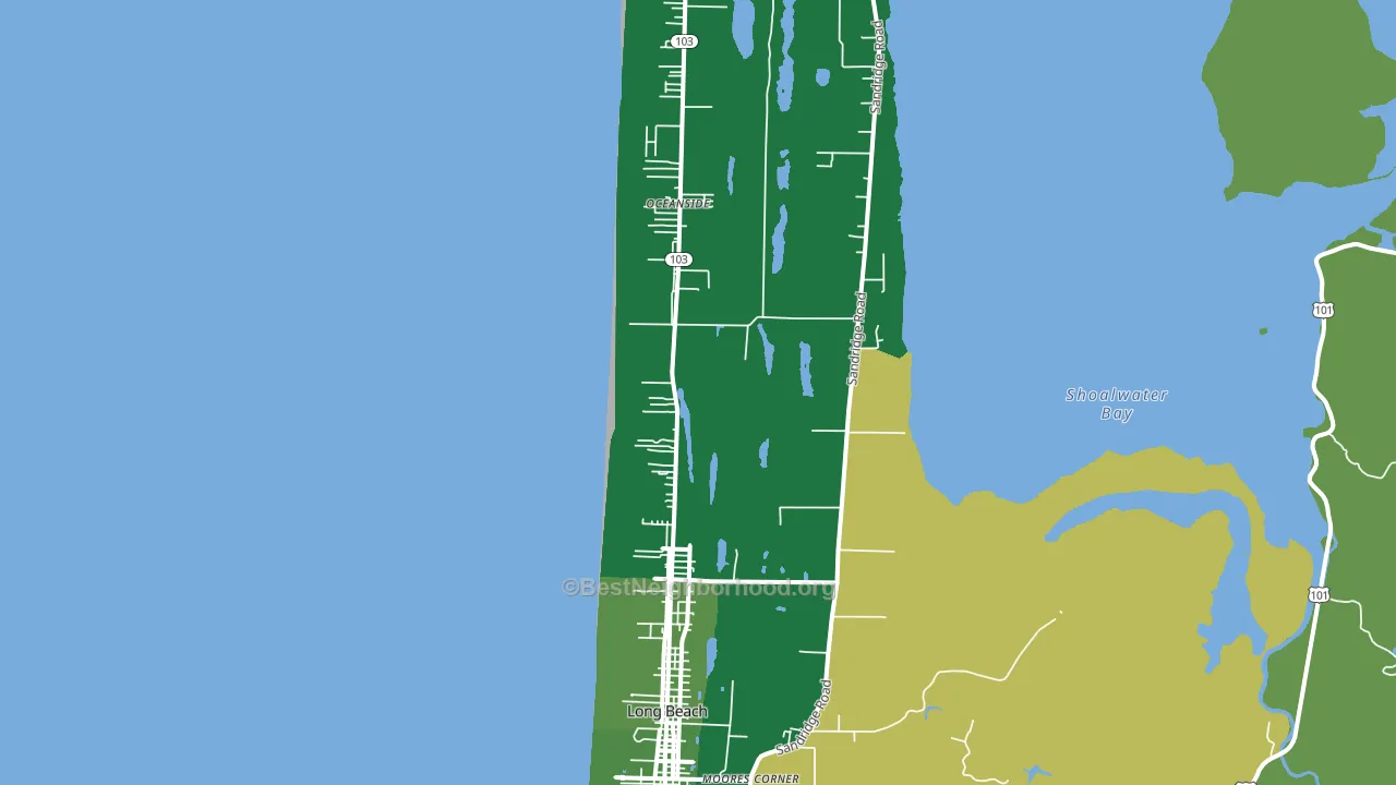 Long Beach, WA block-group voter-turnout map