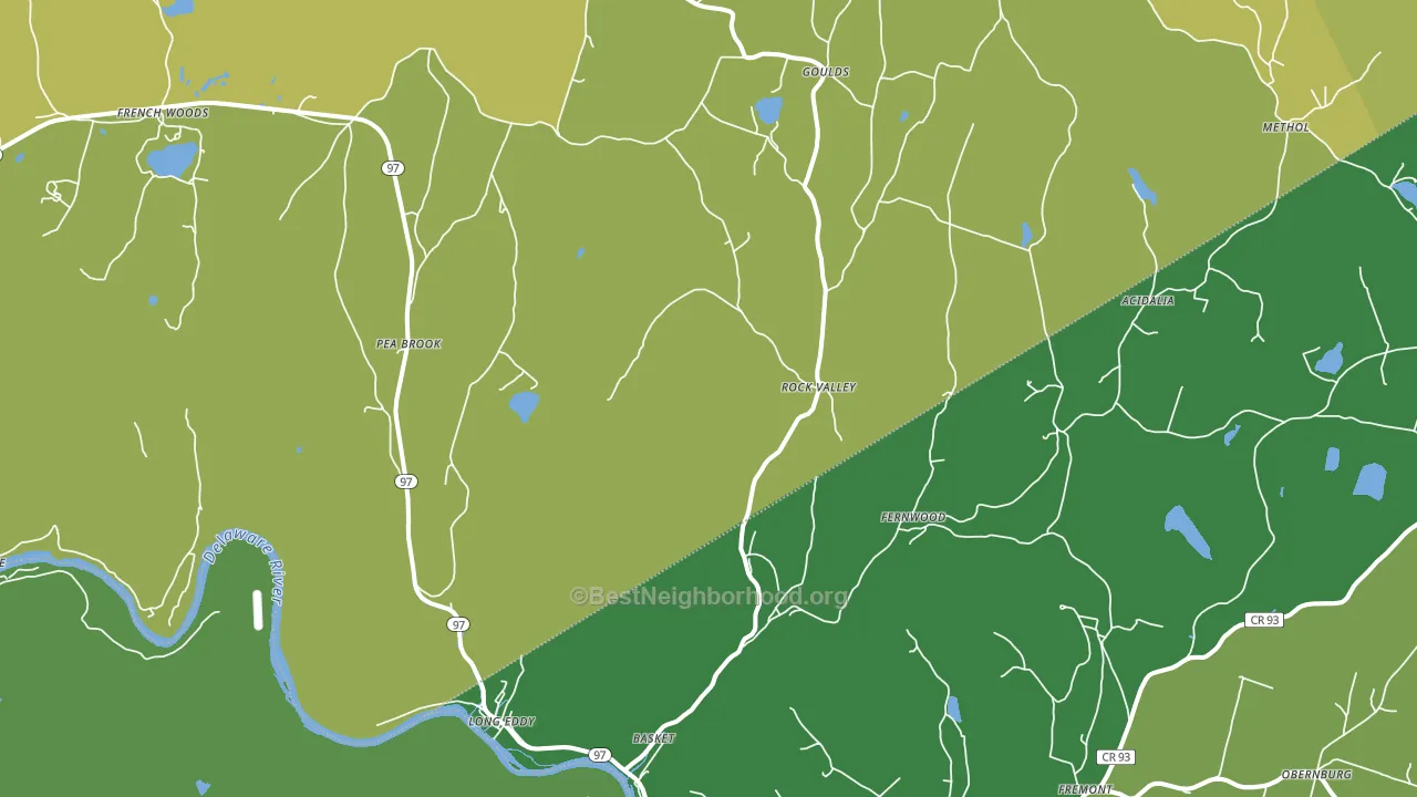 Long Eddy, NY block-group voter-turnout map