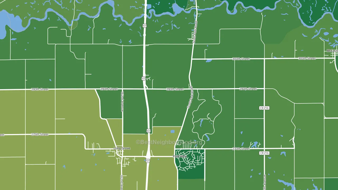 Long Grove, IA block-group voter-turnout map