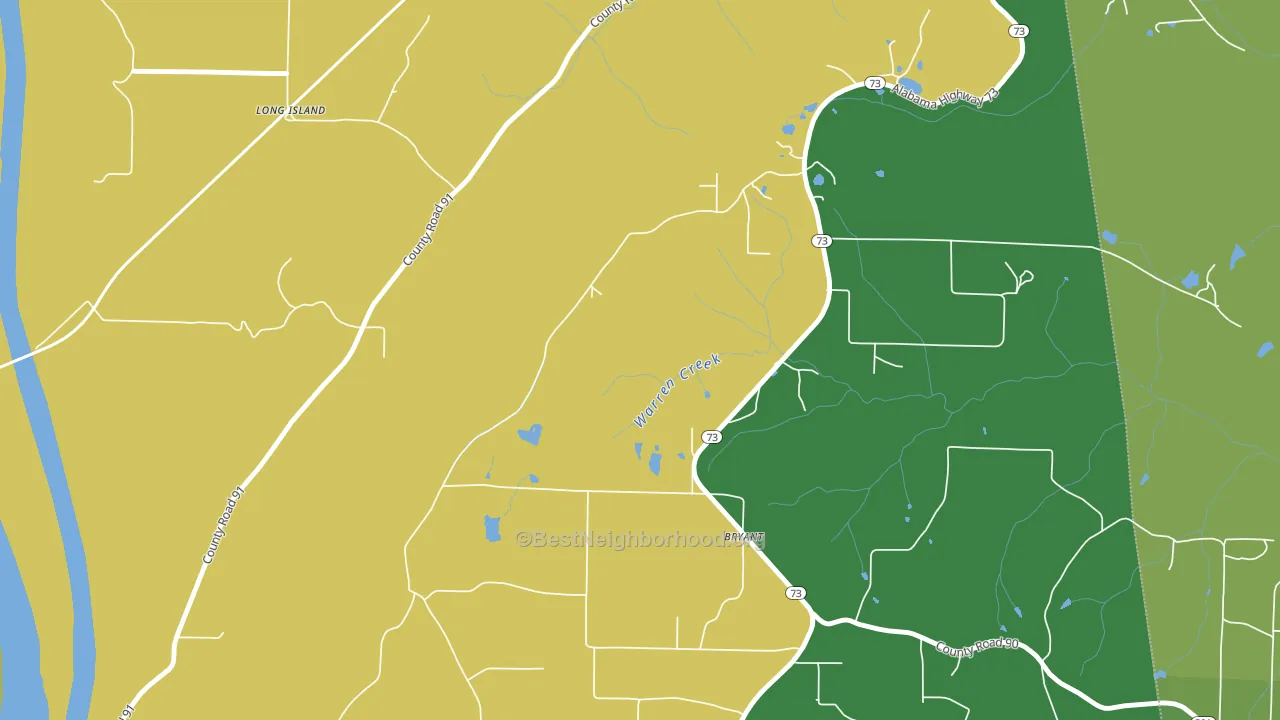 Long Island, AL block-group voter-turnout map