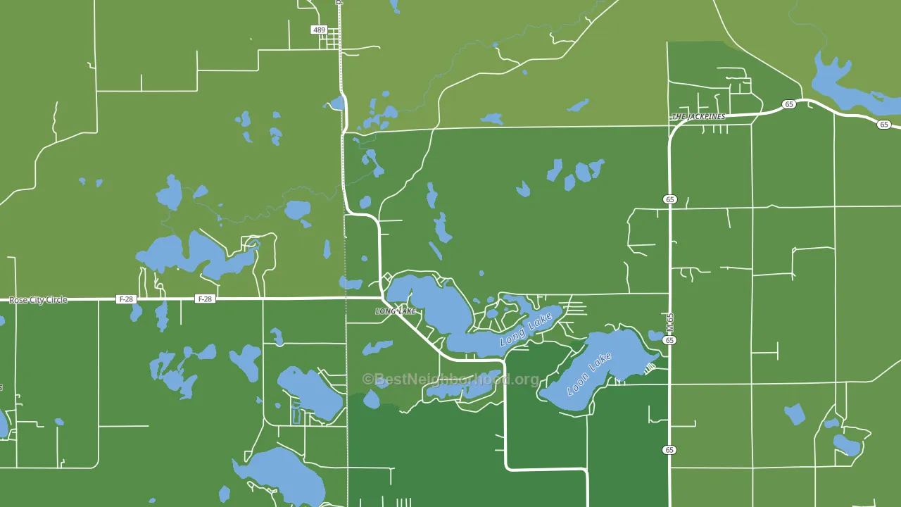 Long Lake, MI block-group voter-turnout map