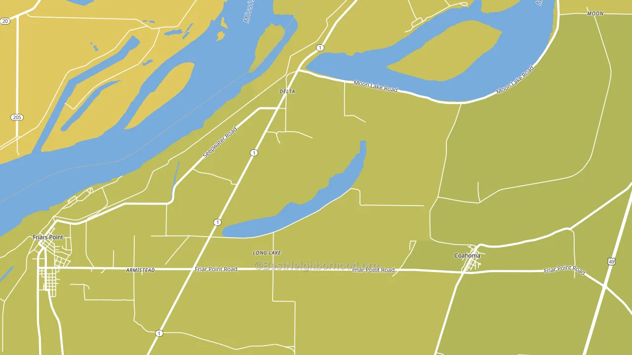 Long Lake, MS block-group voter-turnout map