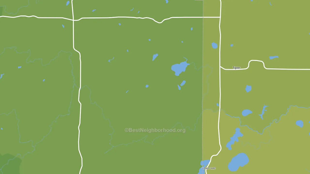 Long Lake, WI block-group voter-turnout map