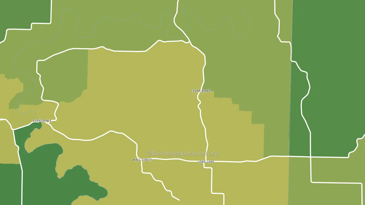 Long Lane, MO block-group voter-turnout map