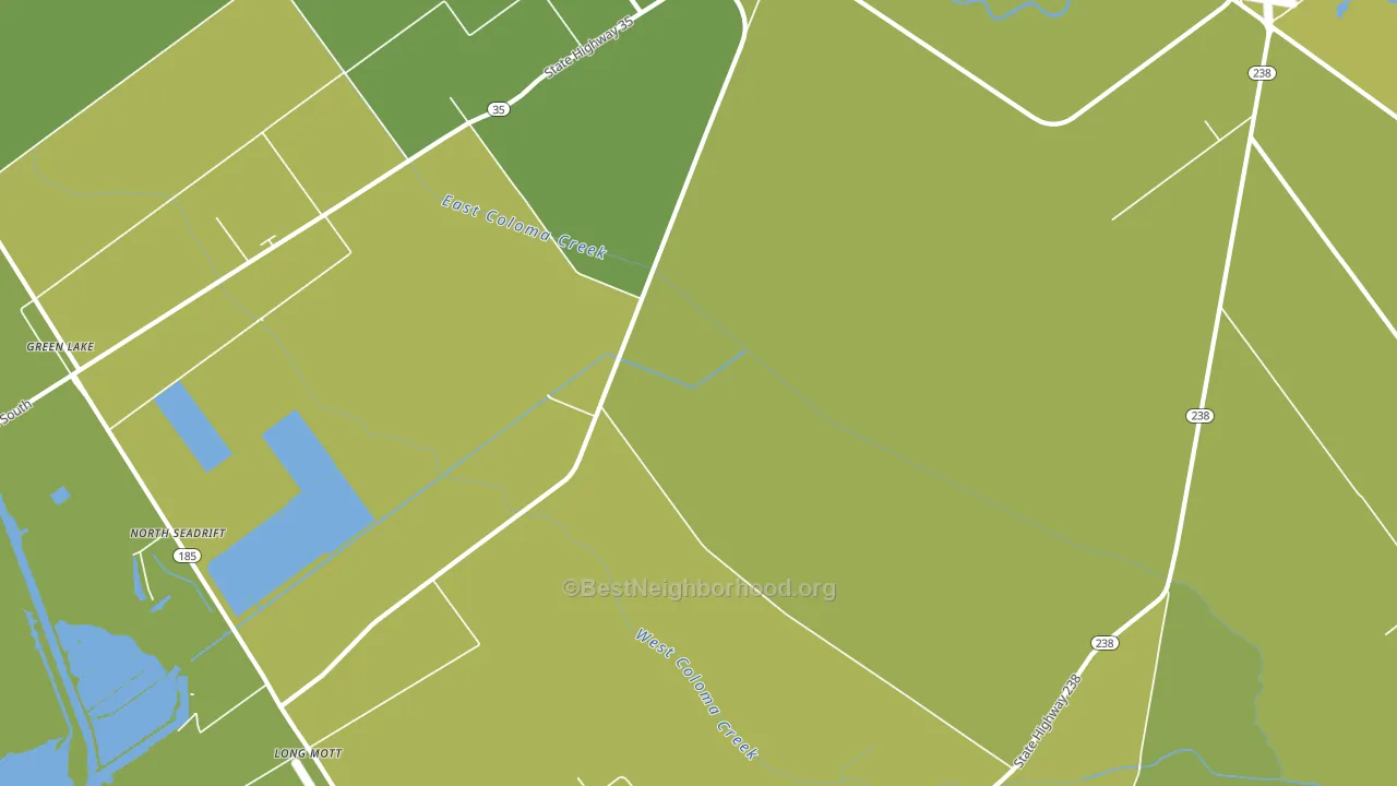 Long Mott, TX block-group voter-turnout map
