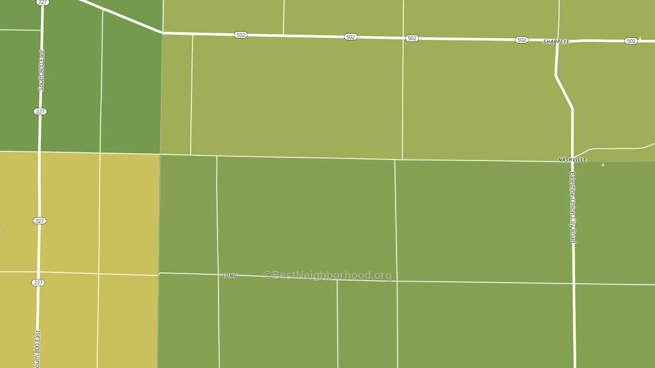 Long, OH block-group voter-turnout map