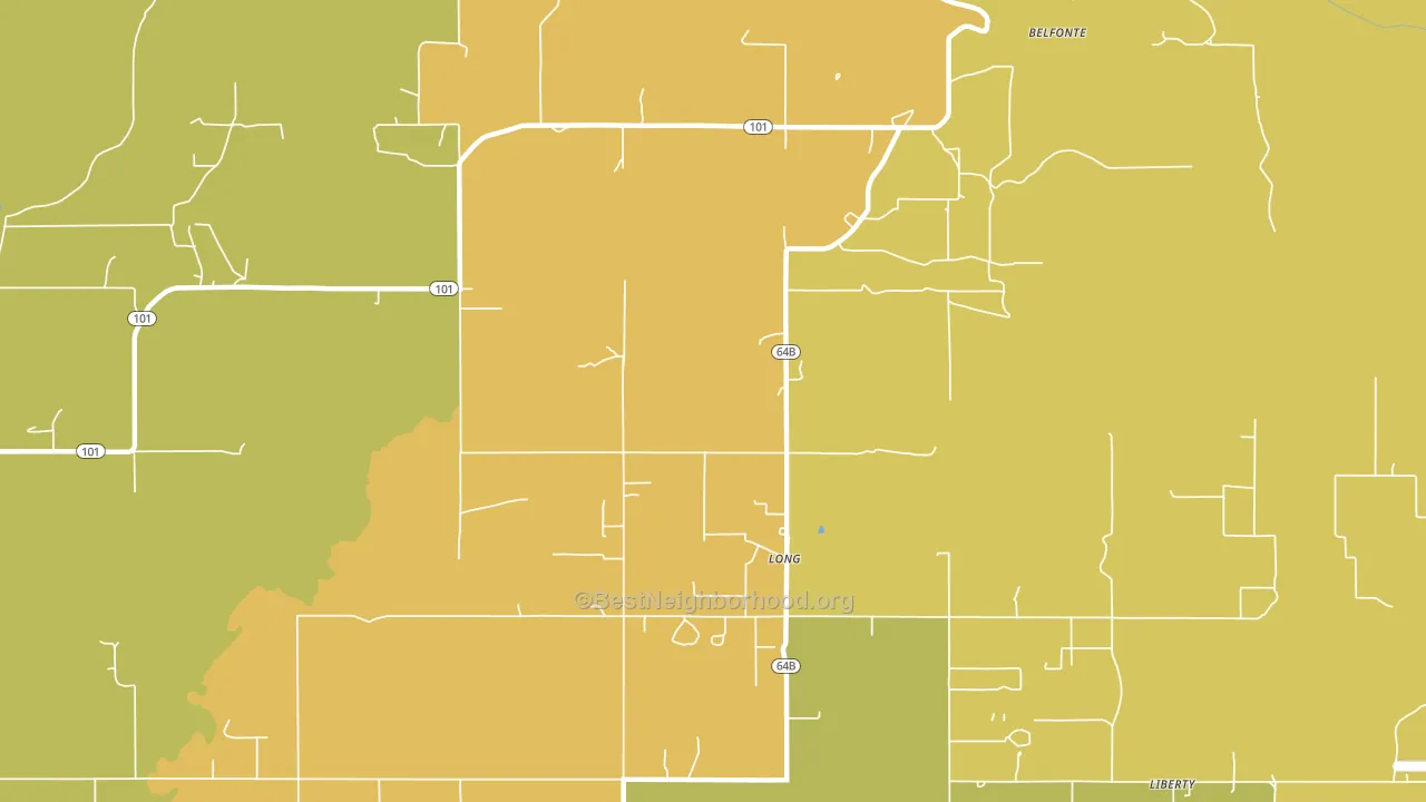 Long, OK block-group voter-turnout map