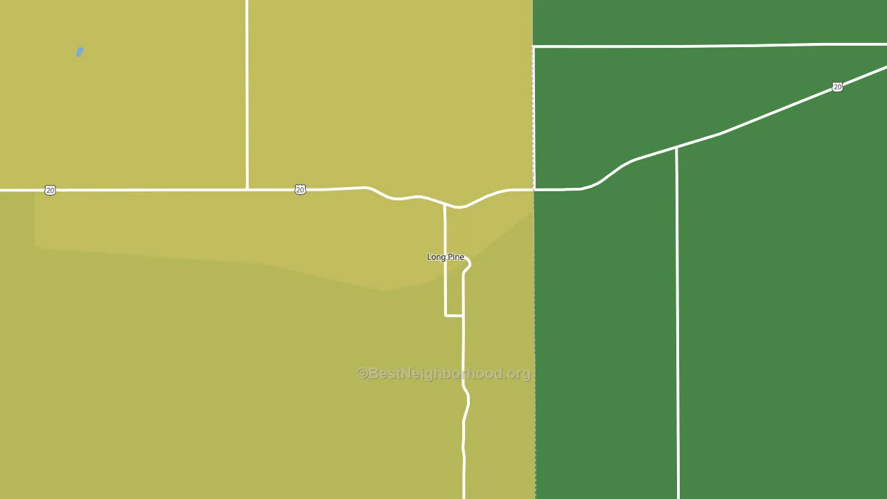 Long Pine, NE block-group voter-turnout map