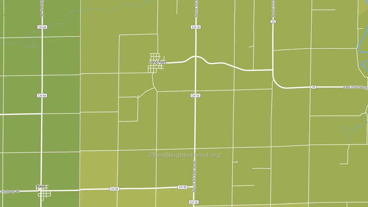 Long Point, IL block-group voter-turnout map