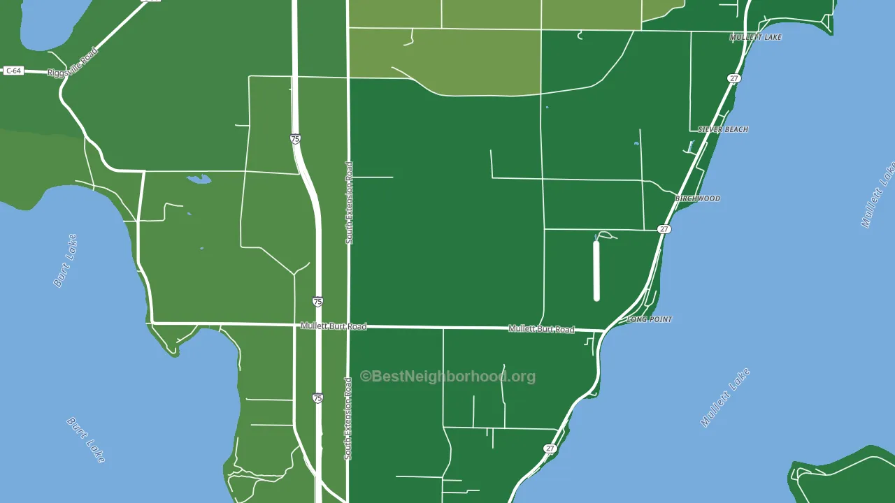 Long Point, MI block-group voter-turnout map