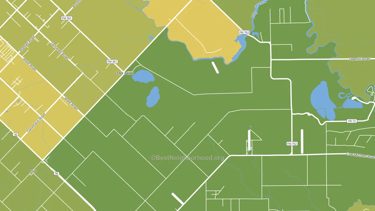Long Point, TX block-group voter-turnout map
